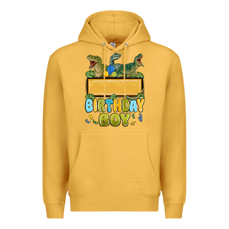 Customized Dinosaur Birthday Boy Premium Hoodie by MaliasSmallBusiness | Teevron