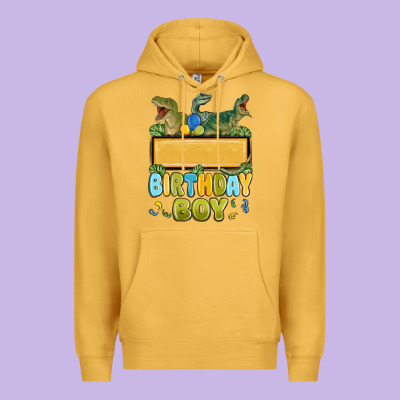 Premium Hoodie customized dinosaur birthday boy