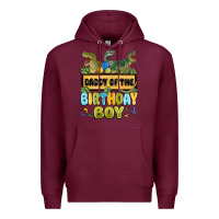Burgundy daddy of the birthday boy Premium Hoodie - MaliasSmallBusiness