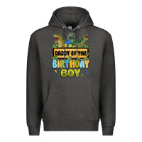 Charcoal Heather daddy of the birthday boy Premium Hoodie - MaliasSmallBusiness
