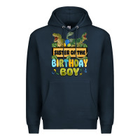 Navy sister of the birthday boy Premium Hoodie - MaliasSmallBusiness