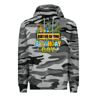 Slate Camo sister of the birthday boy Premium Hoodie - MaliasSmallBusiness