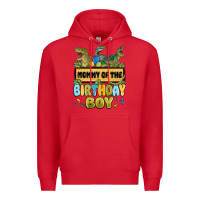 Red mommy of the birthday boy Premium Hoodie - MaliasSmallBusiness
