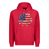 Cardinal american flag sunflower Premium Hoodie - MaliasSmallBusiness
