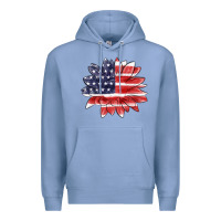 Colony Blue american flag sunflower Premium Hoodie - MaliasSmallBusiness