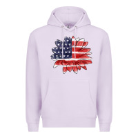 Lilac american flag sunflower Premium Hoodie - MaliasSmallBusiness