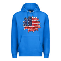 True Royal american flag sunflower Premium Hoodie - MaliasSmallBusiness
