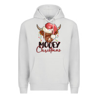 Dove Grey mooey christmas Premium Hoodie - MaliasSmallBusiness