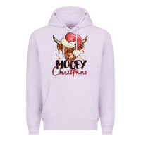 Lilac mooey christmas Premium Hoodie - MaliasSmallBusiness