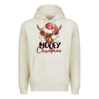 Oatmeal Heather mooey christmas Premium Hoodie - MaliasSmallBusiness