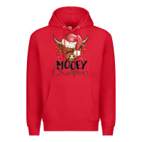 Red mooey christmas Premium Hoodie - MaliasSmallBusiness