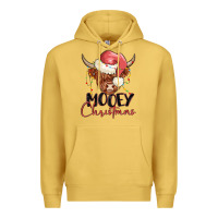 Antique Gold mooey christmas Premium Hoodie - MaliasSmallBusiness