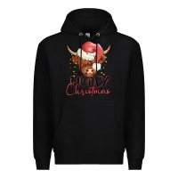 Black mooey christmas Premium Hoodie - MaliasSmallBusiness