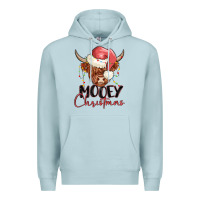 Blue Mist mooey christmas Premium Hoodie - MaliasSmallBusiness