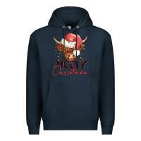 Navy mooey christmas Premium Hoodie - MaliasSmallBusiness