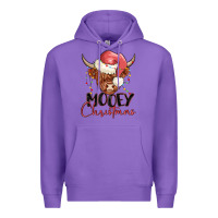Purple mooey christmas Premium Hoodie - MaliasSmallBusiness