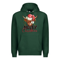 Sports Green mooey christmas Premium Hoodie - MaliasSmallBusiness