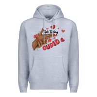 Heather Grey not today cupid Premium Hoodie - MaliasSmallBusiness