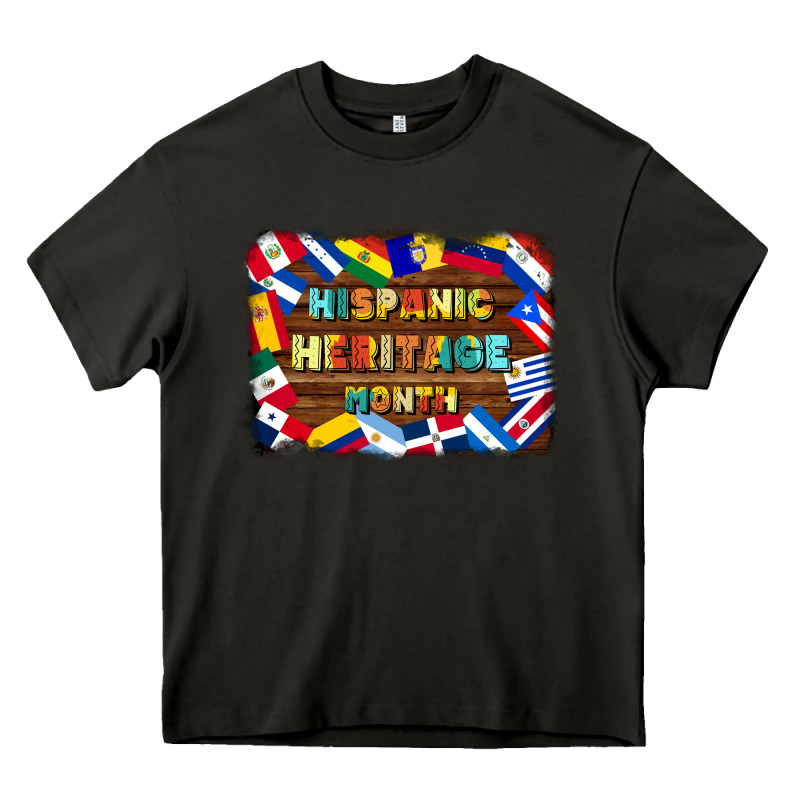Hispanic Heritage Flags Heavy Core Tee by BundleAndBundleShop | Teevron