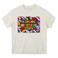 Cream hispanic heritage flags Heavy Core Tee - BundleAndBundleShop