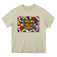 Mossy hispanic heritage flags Heavy Core Tee - BundleAndBundleShop