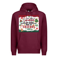 Burgundy christmas coworkers Premium Hoodie - MaliasSmallBusiness
