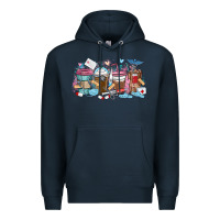 Navy nurse elements coffee cups Premium Hoodie - MaliasSmallBusiness
