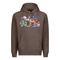 Coffee nurse elements coffee cups Premium Hoodie - MaliasSmallBusiness