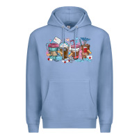 Colony Blue nurse elements coffee cups Premium Hoodie - MaliasSmallBusiness