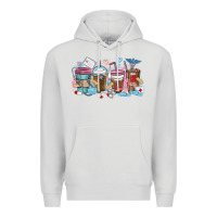 Dove Grey nurse elements coffee cups Premium Hoodie - MaliasSmallBusiness