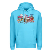 Ocean Blue nurse elements coffee cups Premium Hoodie - MaliasSmallBusiness