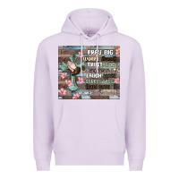 Lilac pray big worry small trust god Premium Hoodie - MaliasSmallBusiness