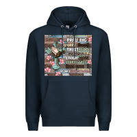 Navy pray big worry small trust god Premium Hoodie - MaliasSmallBusiness