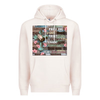 Pale Pink pray big worry small trust god Premium Hoodie - MaliasSmallBusiness