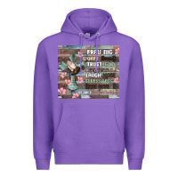 Purple pray big worry small trust god Premium Hoodie - MaliasSmallBusiness