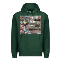 Sports Green pray big worry small trust god Premium Hoodie - MaliasSmallBusiness