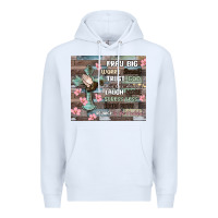 White pray big worry small trust god Premium Hoodie - MaliasSmallBusiness