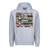 Heather Grey pray big worry small trust god Premium Hoodie - MaliasSmallBusiness