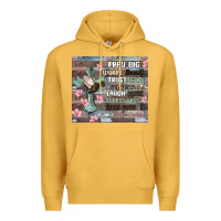 Mustard pray big worry small trust god Premium Hoodie - MaliasSmallBusiness