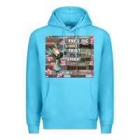 Ocean Blue pray big worry small trust god Premium Hoodie - MaliasSmallBusiness
