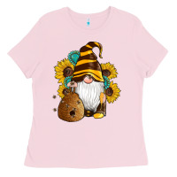 Bubblegum Pink western bee gnomes beehive honey sunflowers gemstone Ladies Tee - Artiststas