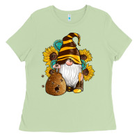 Matcha western bee gnomes beehive honey sunflowers gemstone Ladies Tee - Artiststas