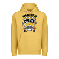 Antique Gold worlds greatest school bus driver Premium Hoodie - MaliasSmallBusiness