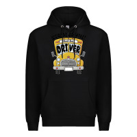 Black worlds greatest school bus driver Premium Hoodie - MaliasSmallBusiness