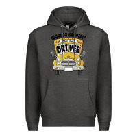 Charcoal Heather worlds greatest school bus driver Premium Hoodie - MaliasSmallBusiness