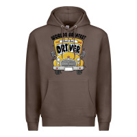 Coffee worlds greatest school bus driver Premium Hoodie - MaliasSmallBusiness