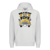 Dove Grey worlds greatest school bus driver Premium Hoodie - MaliasSmallBusiness