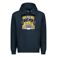 Navy worlds greatest school bus driver Premium Hoodie - MaliasSmallBusiness