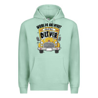 Seafoam worlds greatest school bus driver Premium Hoodie - MaliasSmallBusiness