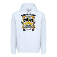 White worlds greatest school bus driver Premium Hoodie - MaliasSmallBusiness